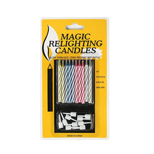 10 Pcs Birthday Christmas Party Wedding Cake Candle Magic Trick Funny Candle Can Relighting Invincible Candle Magic Props decor