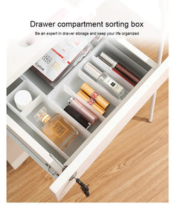 1pc Office Organization Desktop Adjustable divided Box Cosmetic Jewelry  Makeup brush Container Storage For Home Organizer Bins