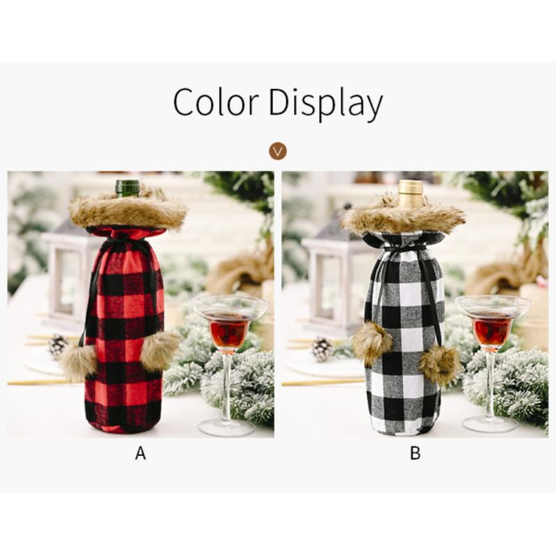2020 Christmas Wine Bottle Cover Merry Christmas Decor For Home Christmas Table Decor Xmas Gift Happy New Year 2021 Navidad