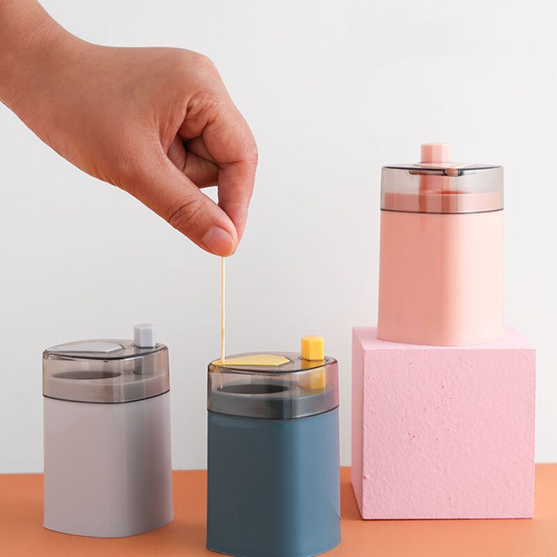 Automatic Toothpick Box Portable Transparent Pop-up Household Table Toothpick Container Storage Box Toothpick Dispenser Storage