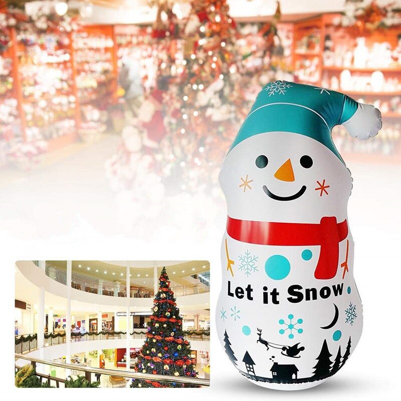 Christmas Cute cartoon snowman inflatable snowman tumbler Christmas decoration children's fun lovely toys Festive Party Supplies