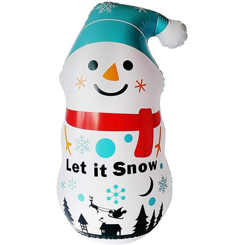 Christmas Cute cartoon snowman inflatable snowman tumbler Christmas decoration children's fun lovely toys Festive Party Supplies