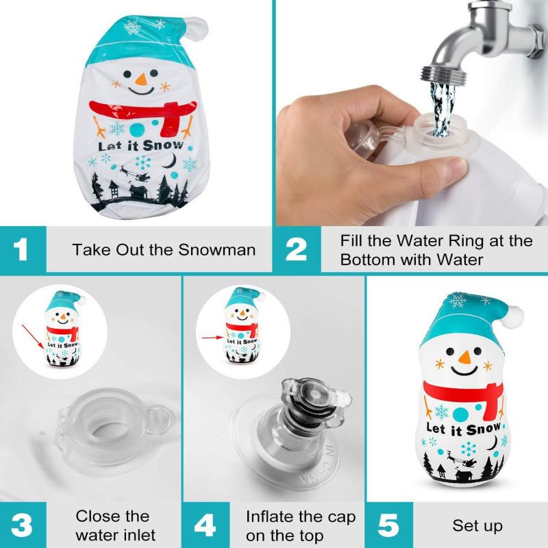 Christmas Cute cartoon snowman inflatable snowman tumbler Christmas decoration children's fun lovely toys Festive Party Supplies