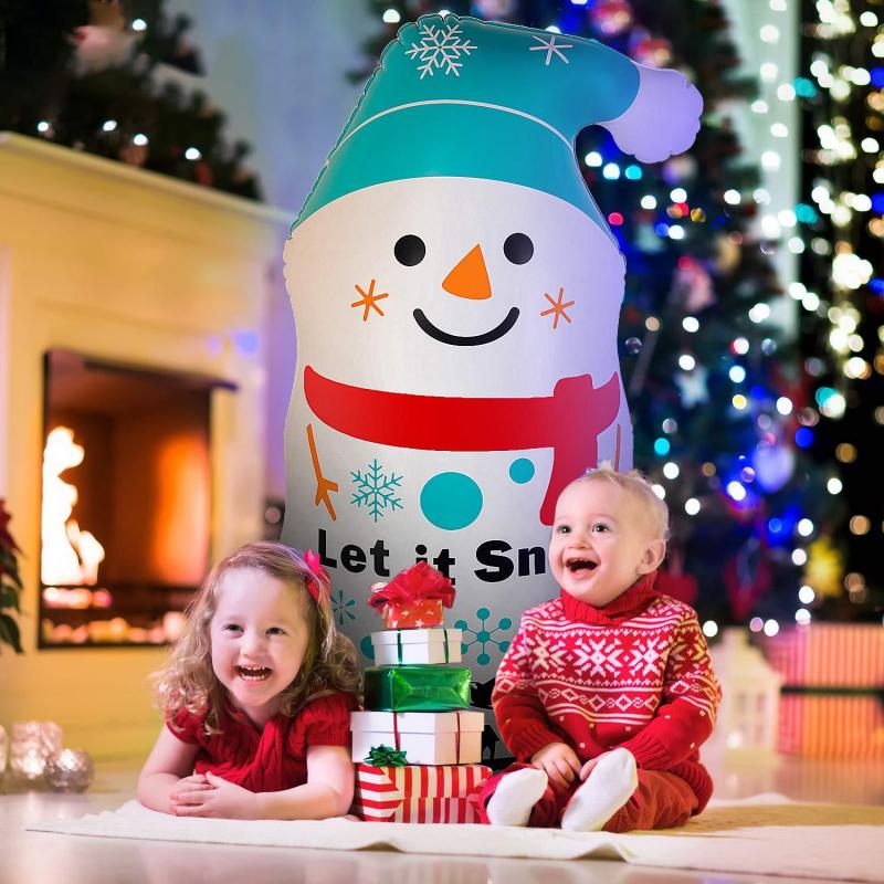 Christmas Cute cartoon snowman inflatable snowman tumbler Christmas decoration children's fun lovely toys Festive Party Supplies