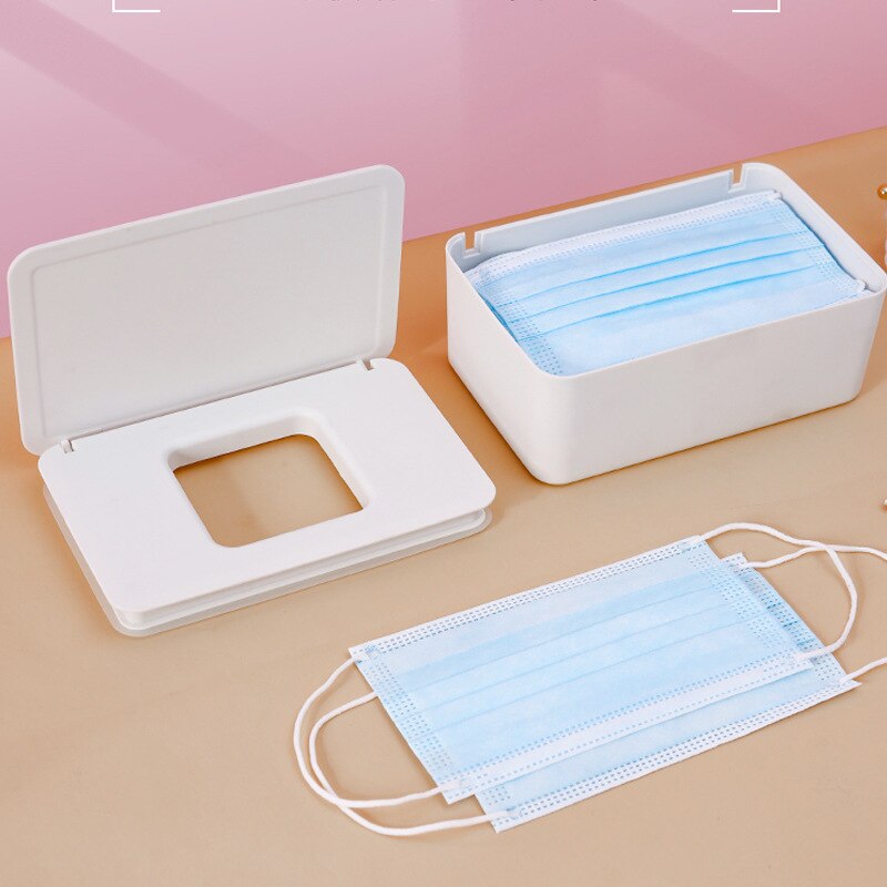 Disposable Mask Storage Box Dust-proof Sealed Mouth And Nose Mask Temporary Storage Box Large Capacity Mask Storage Boxes Bins