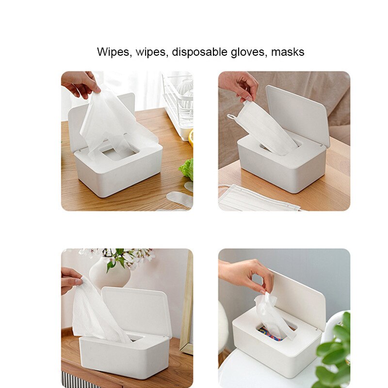 Disposable Mask Storage Box Dust-proof Sealed Mouth And Nose Mask Temporary Storage Box Large Capacity Mask Storage Boxes Bins