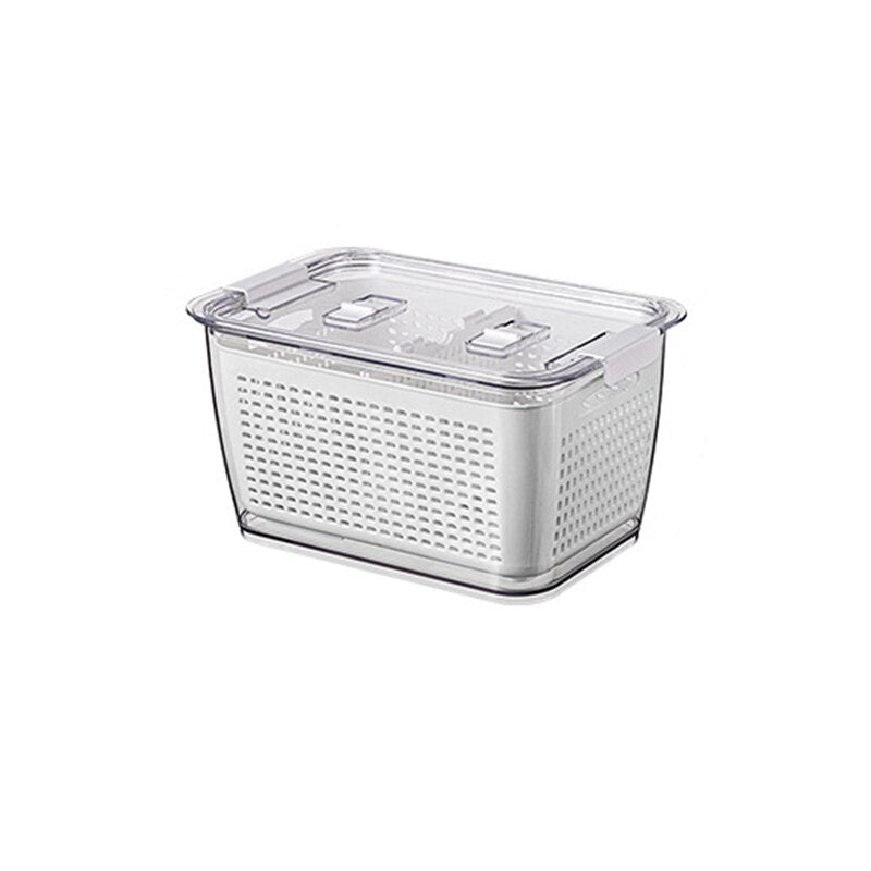 Fresh Produce Storage Containers Fridge Drip Basket Produce Saver Refrigerator Storage Basket Set Fresh Vegetable Fruit Boxes