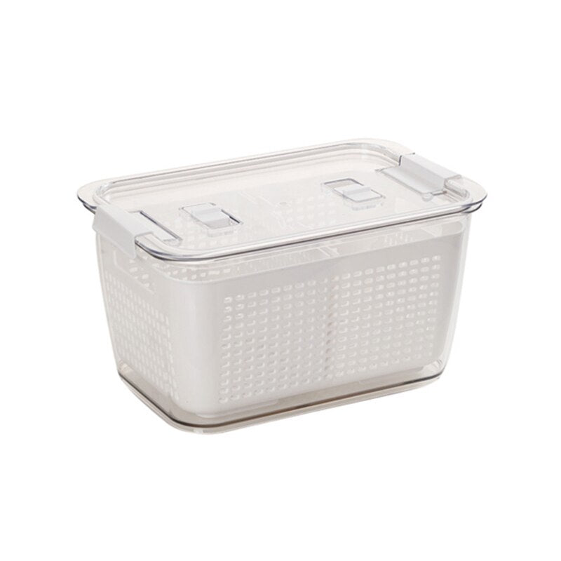 Fresh Produce Storage Containers Fridge Drip Basket Produce Saver Refrigerator Storage Basket Set Fresh Vegetable Fruit Boxes