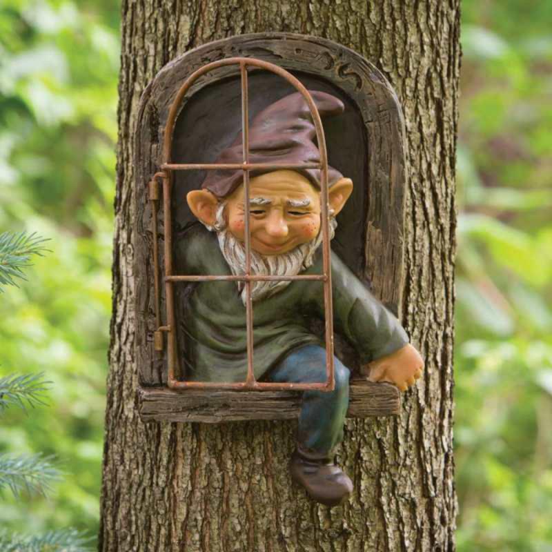 Garden decoration pendant fairy tale Decoration dwarf resin crafts statue white beard old man Miniatures Home Decor Hangable