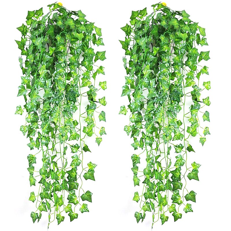 High Wall Artificial  Ivy Green Leaves 210 Cm Ivy Boston Plant Decoration Art Large Boston Ivy Foliage For Festival Decoration