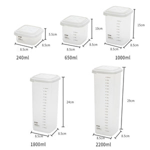 Kitchen Moisture-proof  Grains Oatmeal Sealed Storage Box Food Grain Containers Square Nut Snack Storage Tank Airtight Pantry