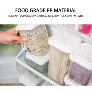 Kitchen Moisture-proof  Grains Oatmeal Sealed Storage Box Food Grain Containers Square Nut Snack Storage Tank Airtight Pantry