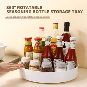 Kitchen Seasoning Storage Multifunctional Containers Storage-Plate Turntable Rotating-Tray Spice-Jar Bathroom 360 For Non-Slip