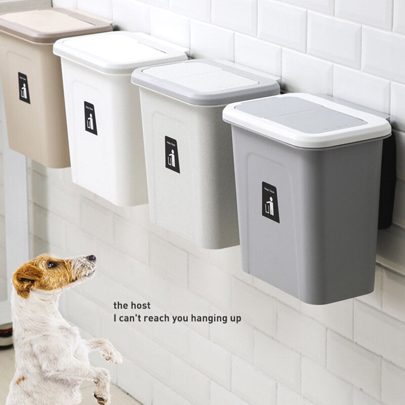 Kitchen Trash Can Sink Hanging Dustbin With Cover Hanging Garbage Can Food Garbage Can Combination Household Cleaning Tools New