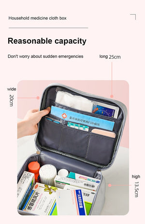 Thickened large-capacity medicine box home portable storage bag cloth box multi-functional layered medicine box Storage Boxes